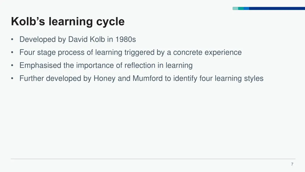 kolb s learning cycle