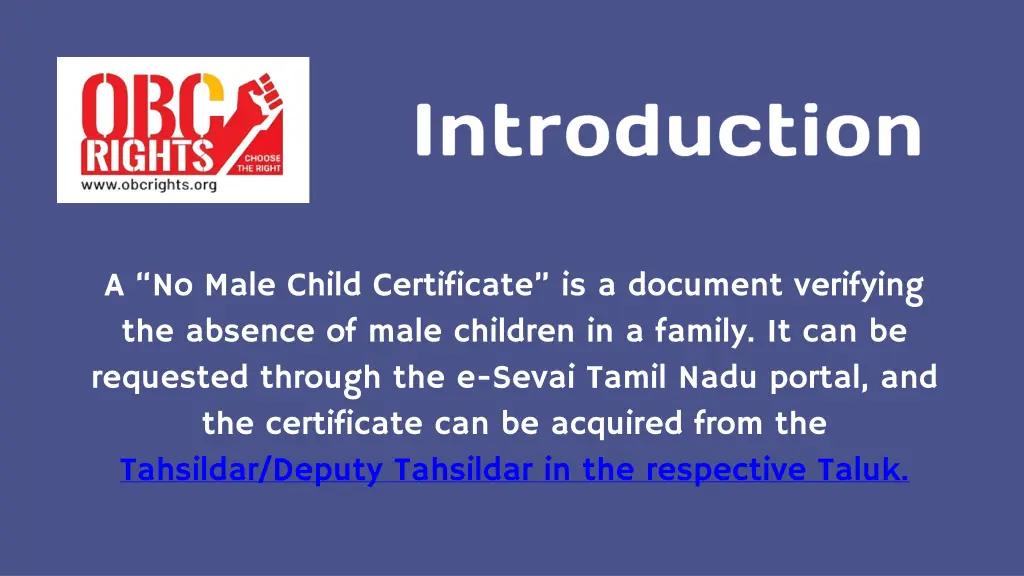 a no male child certificate is a document