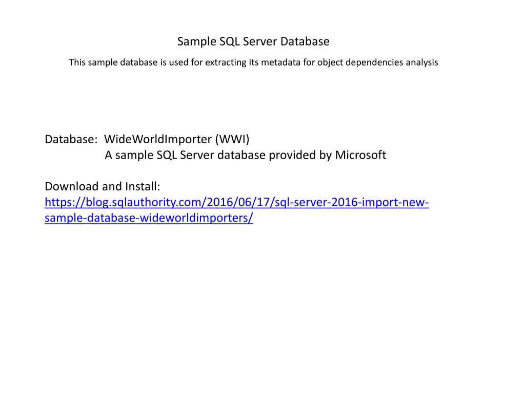 sample sql server database