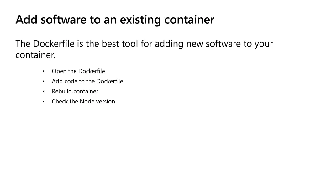 add software to an existing container 2