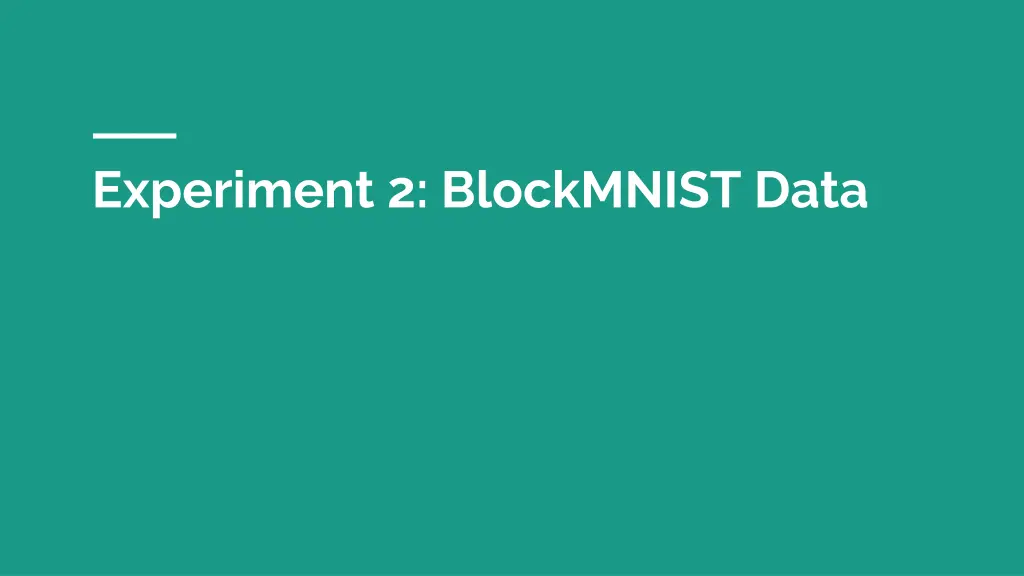 experiment 2 blockmnist data