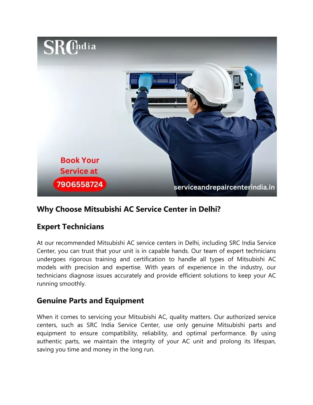 why choose mitsubishi ac service center in delhi