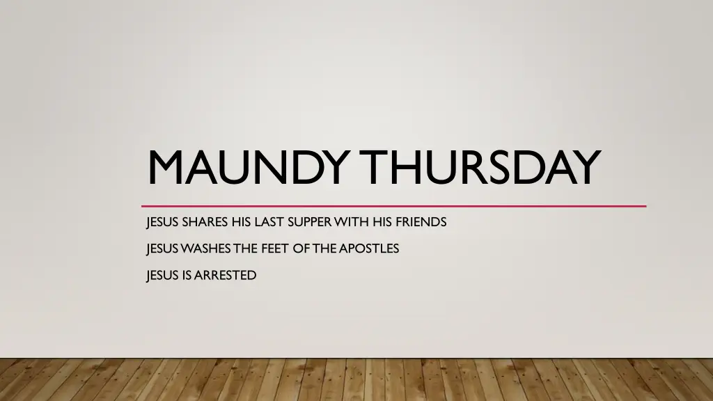 maundy thursday