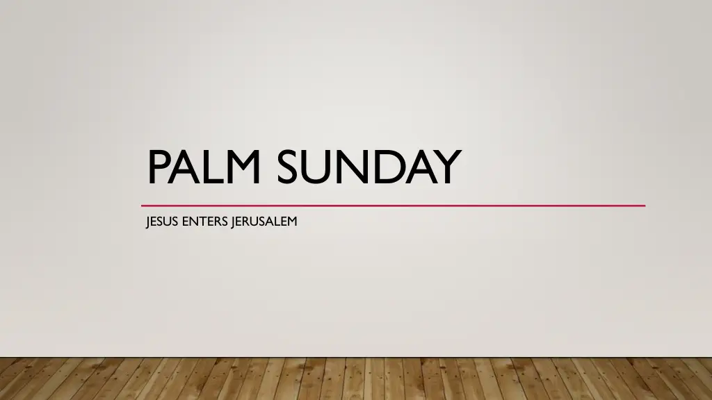 palm sunday