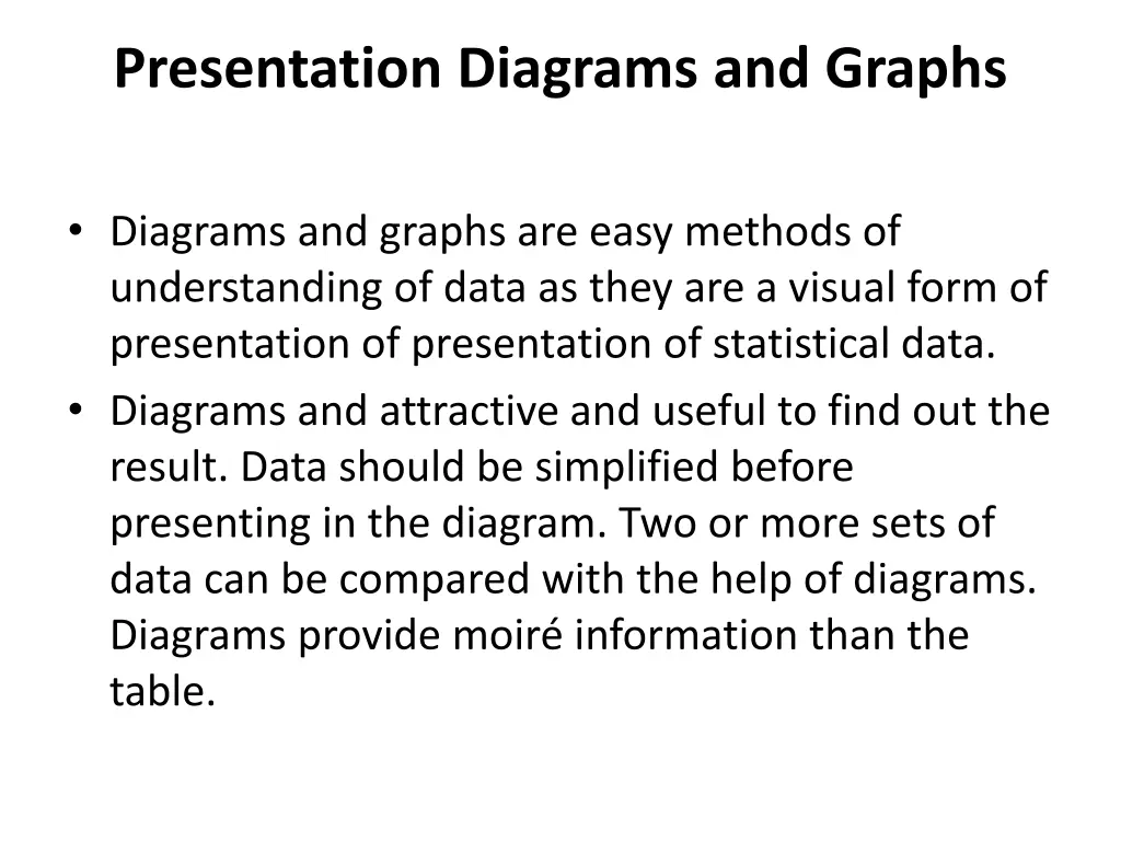 presentation diagrams and graphs