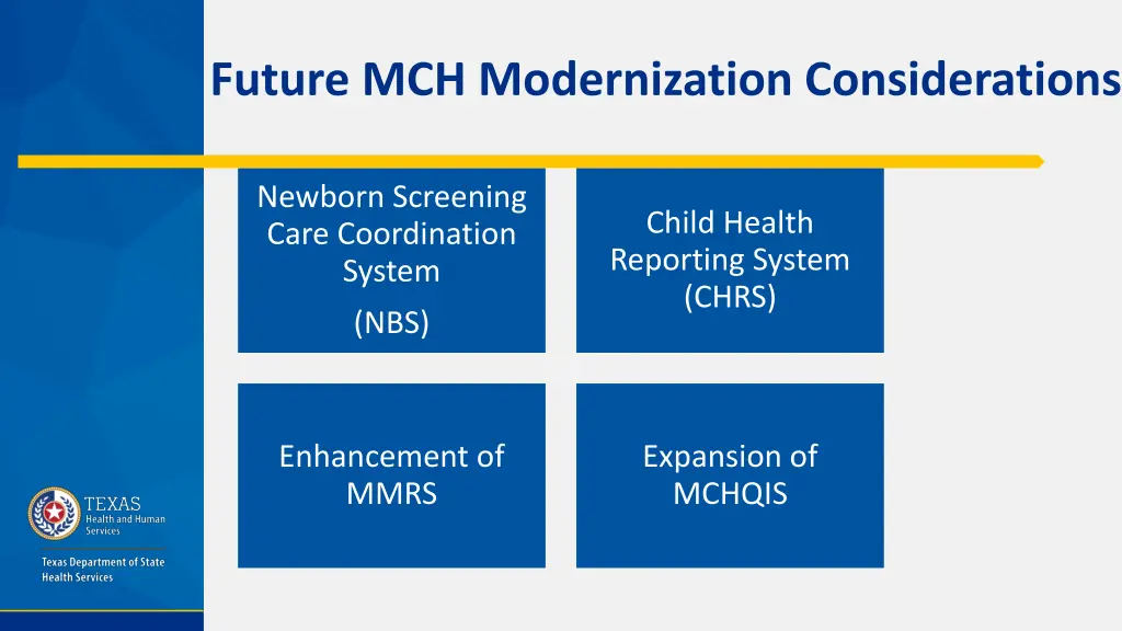 future mch modernization considerations