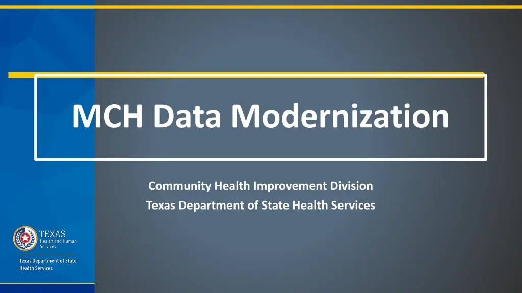 mch data modernization