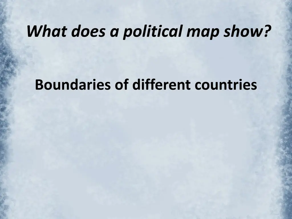 what does a political map show