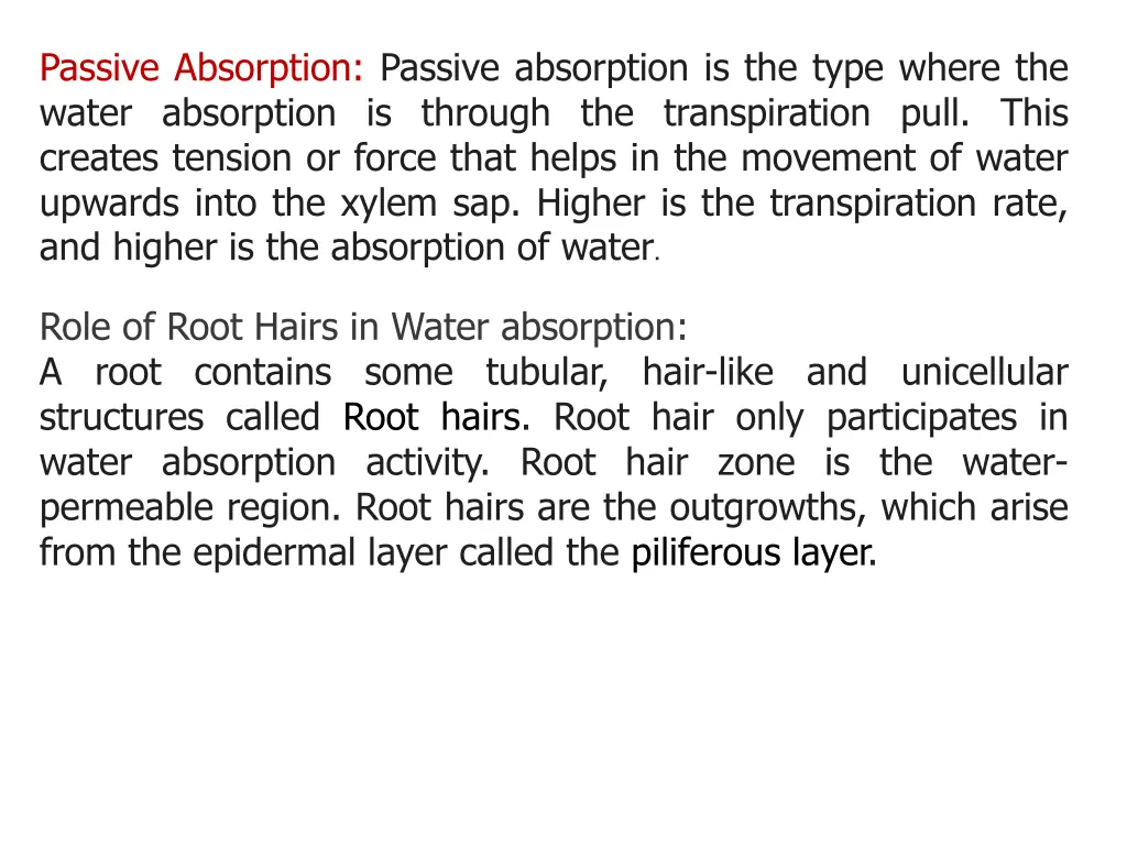 passive absorption passive absorption is the type