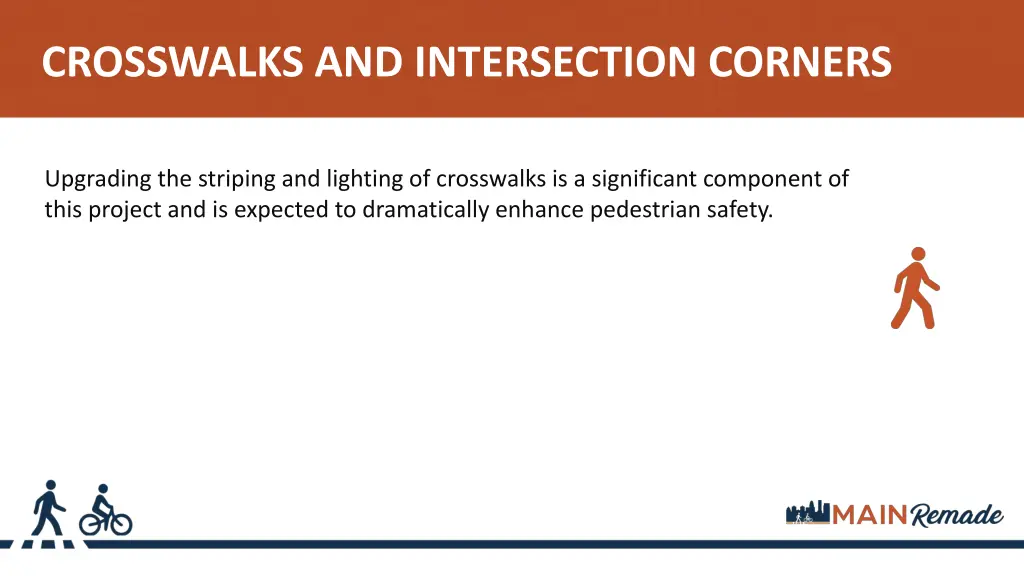 crosswalks and intersection corners