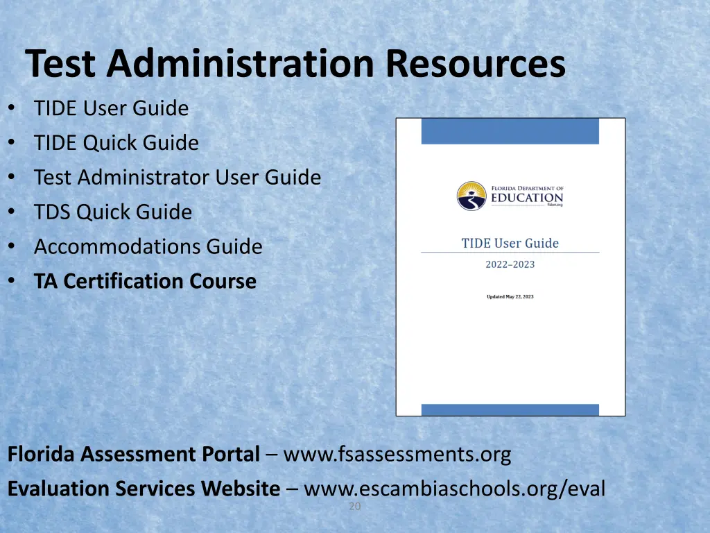 test administration resources tide user guide