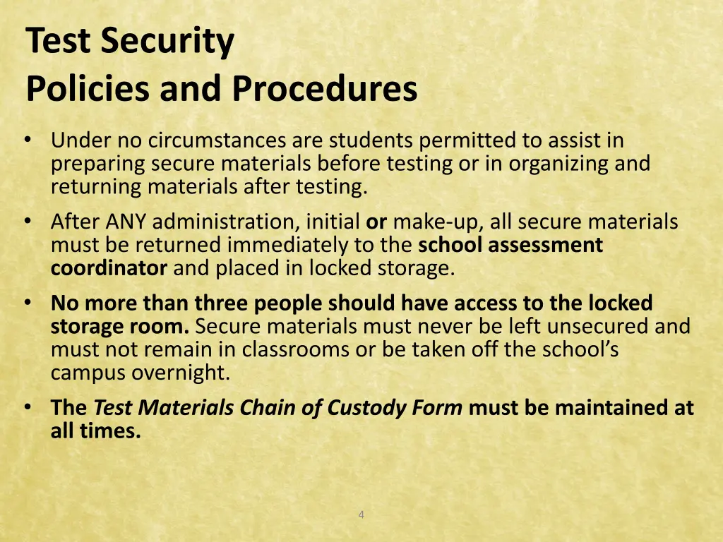 test security policies and procedures 1