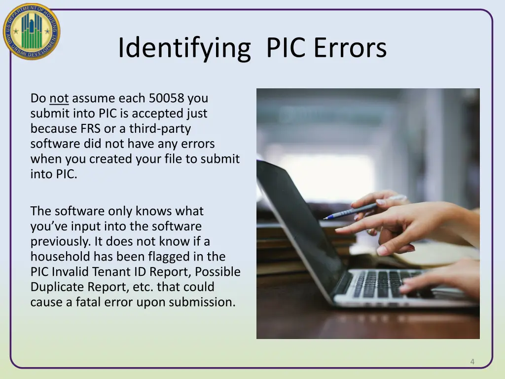 identifying pic errors 1