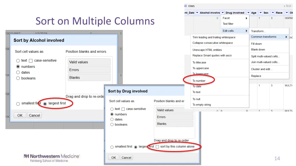 sort on multiple columns