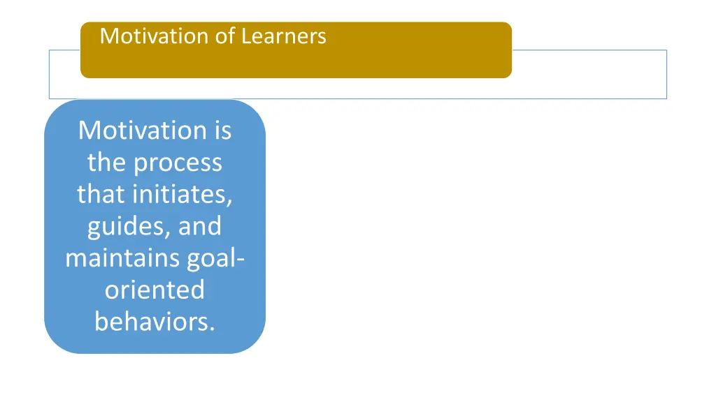 motivation of learners