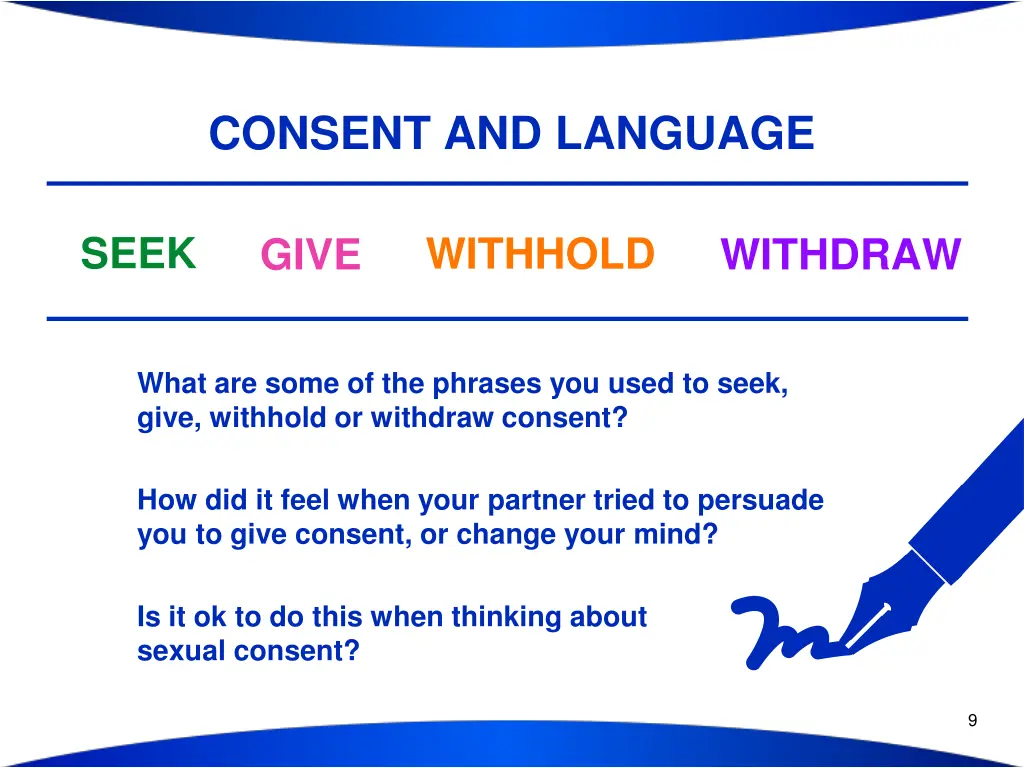 consent and language