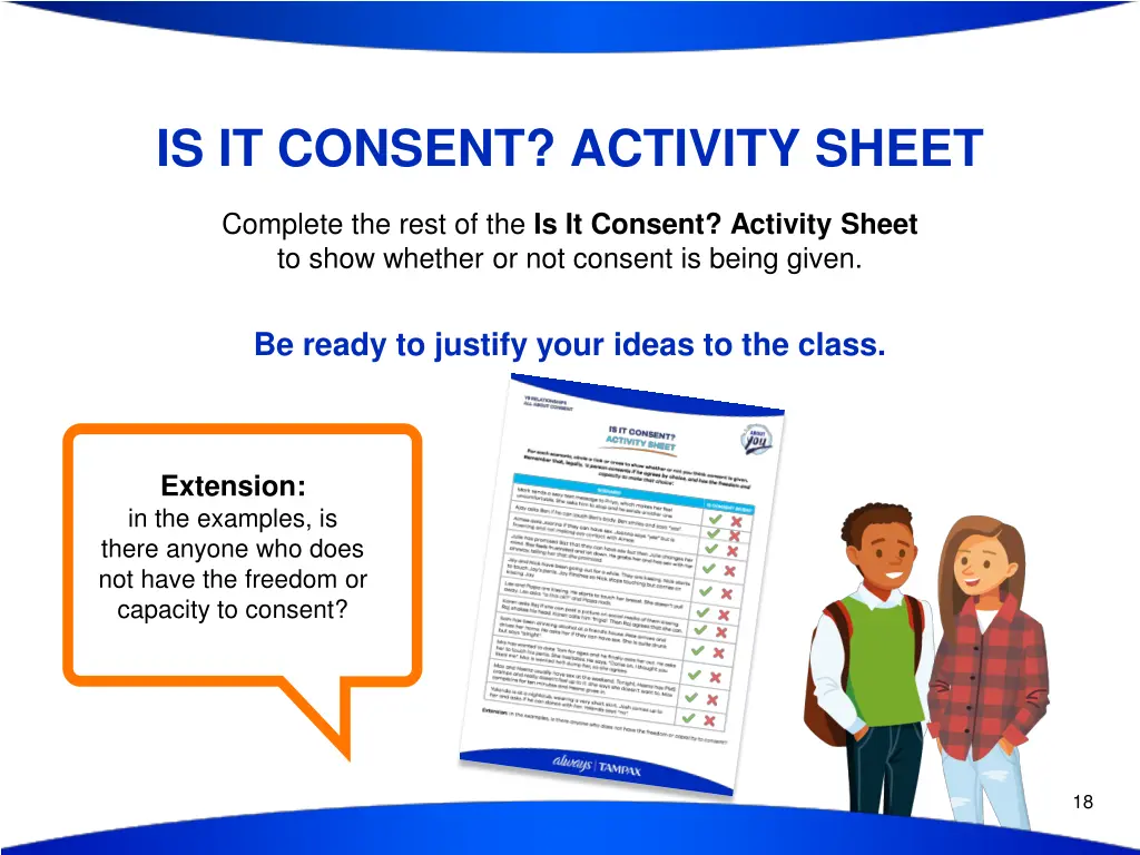 is it consent activity sheet