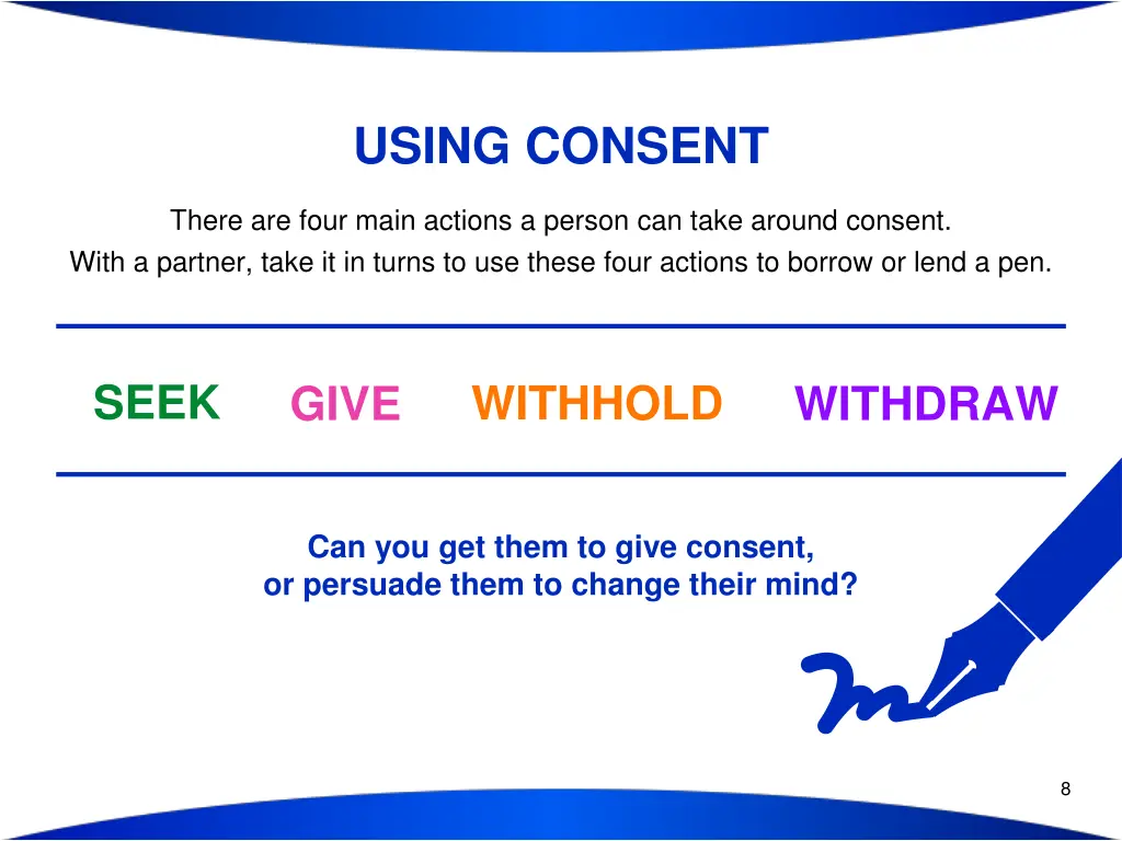 using consent