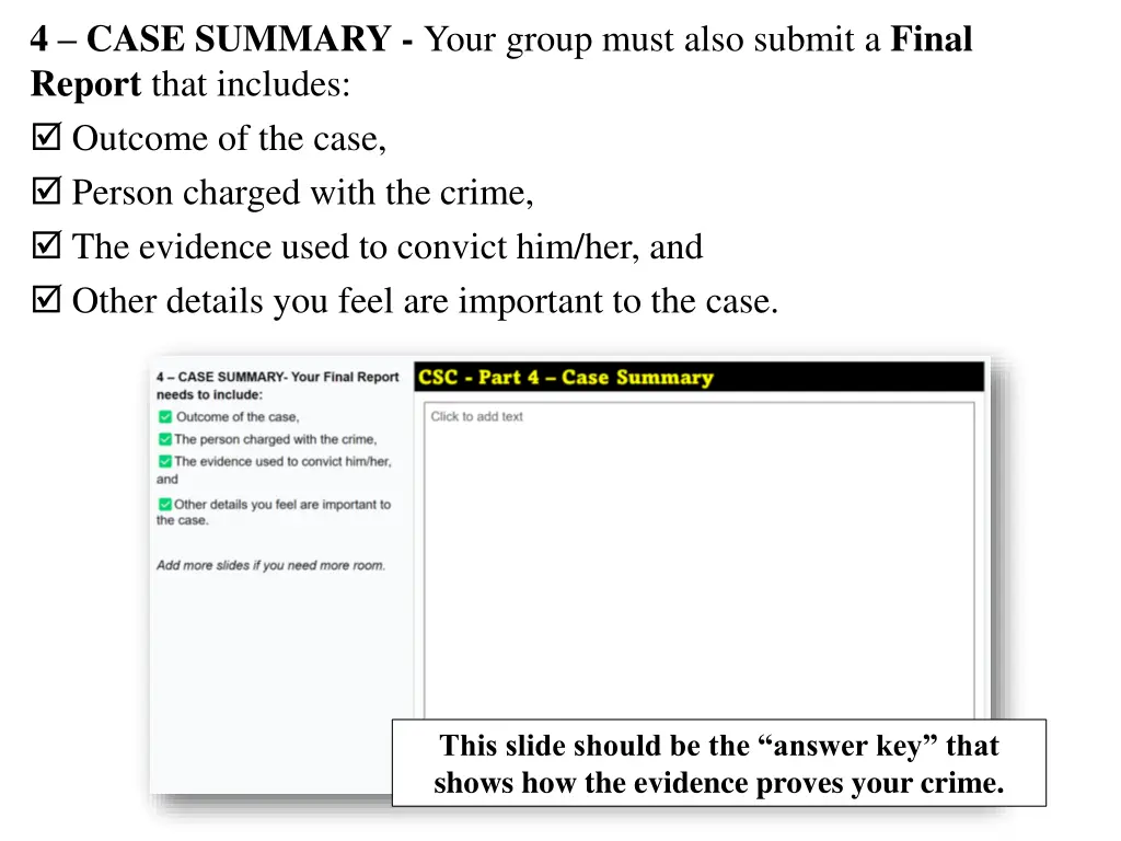 4 case summary your group must also submit