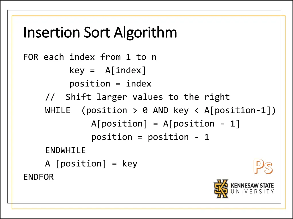 insertion sort algorithm insertion sort algorithm