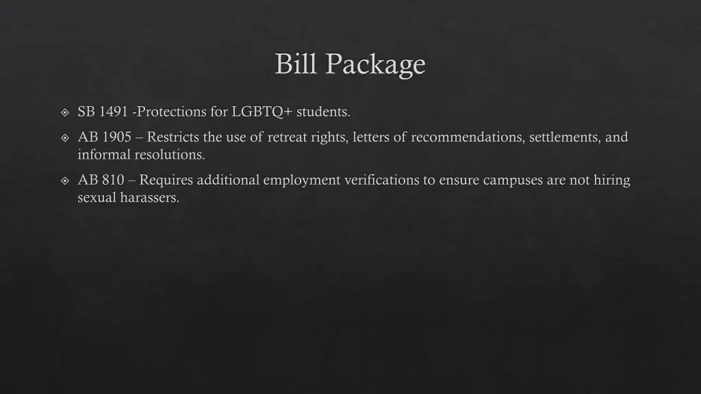 bill package 1