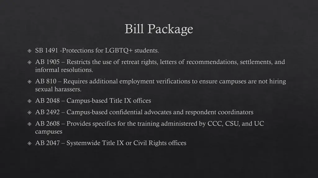 bill package 3
