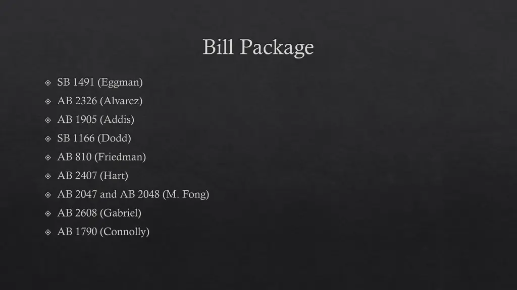 bill package