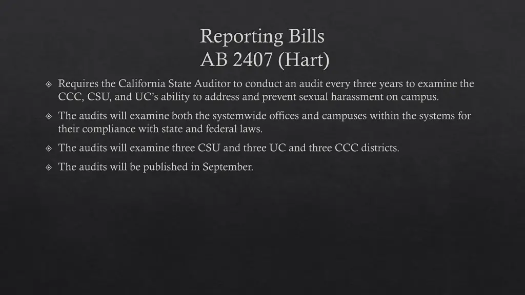 reporting bills ab 2407 hart