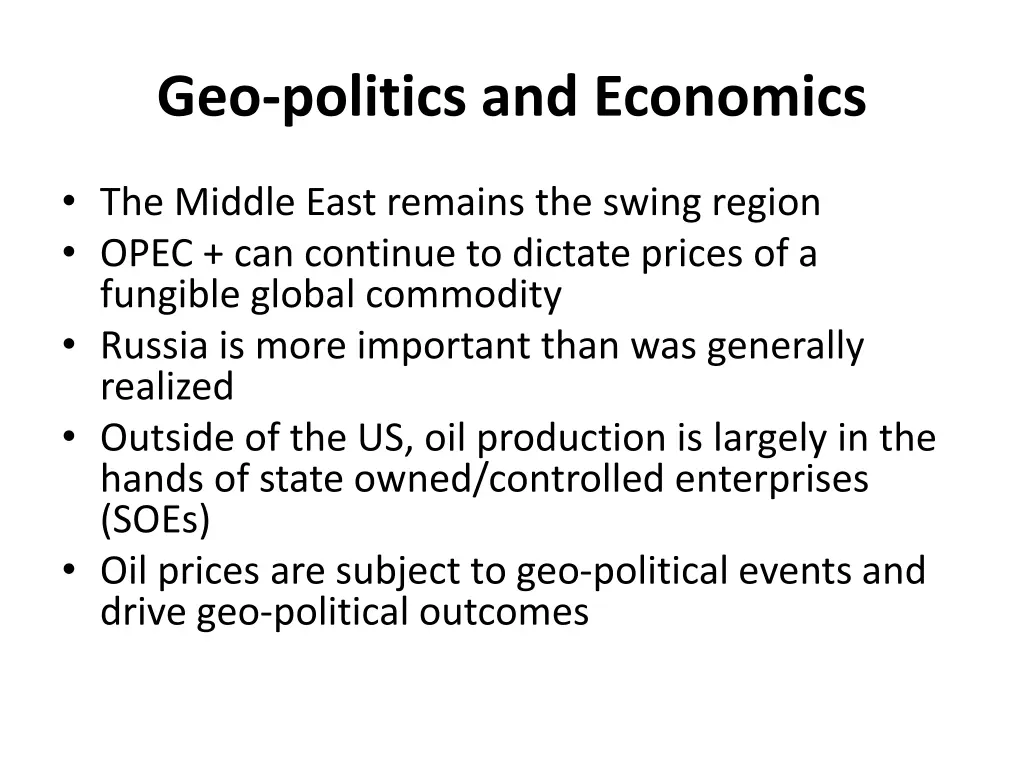 geo politics and economics