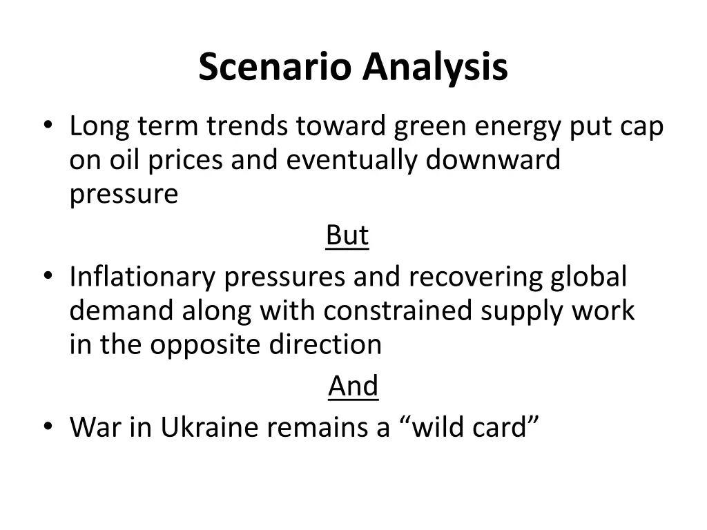 scenario analysis