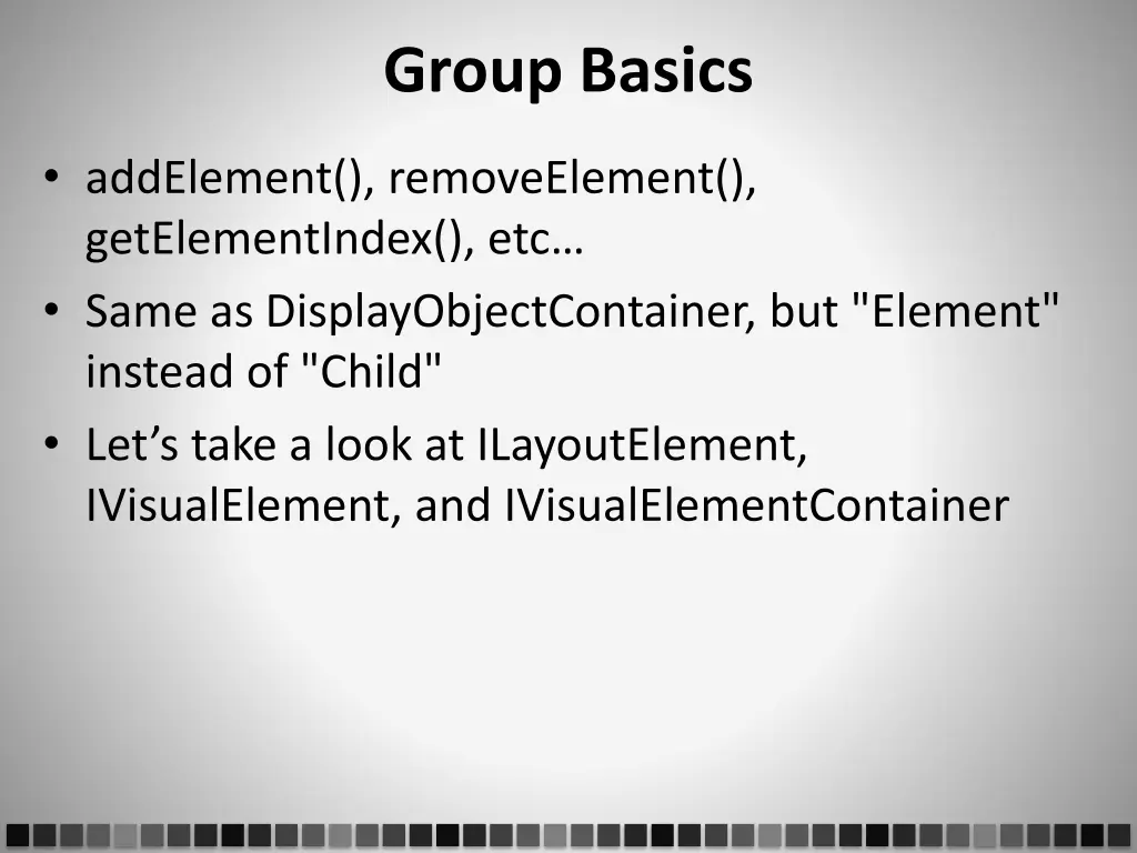 group basics 1