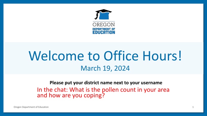 welcome to office hours march 19 2024