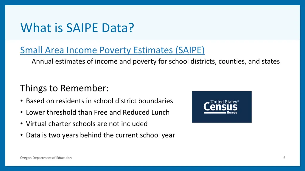 what is saipe data