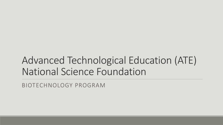 advanced technological education ate national