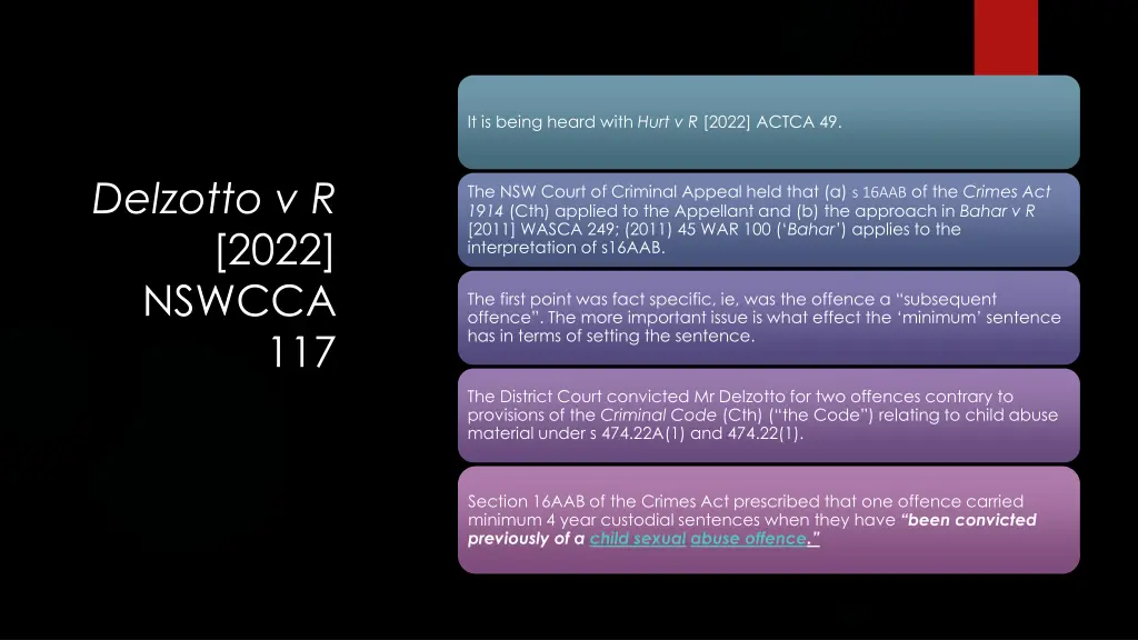 it is being heard with hurt v r 2022 actca 49