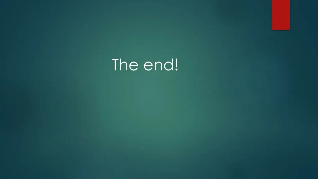 the end