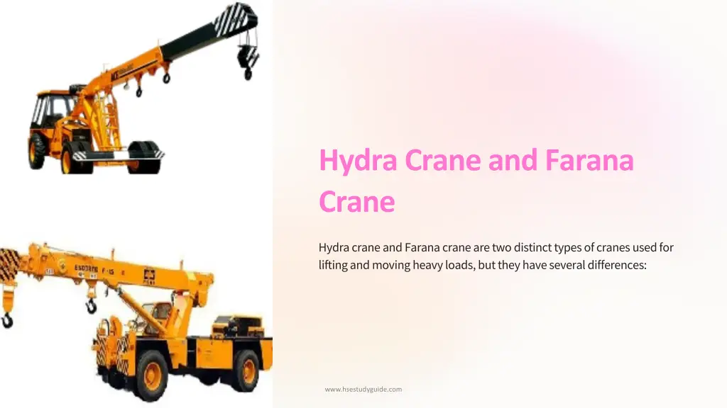 hydra crane and farana crane