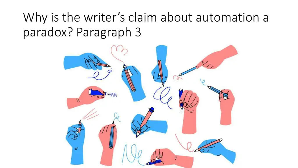 why is the writer s claim about automation