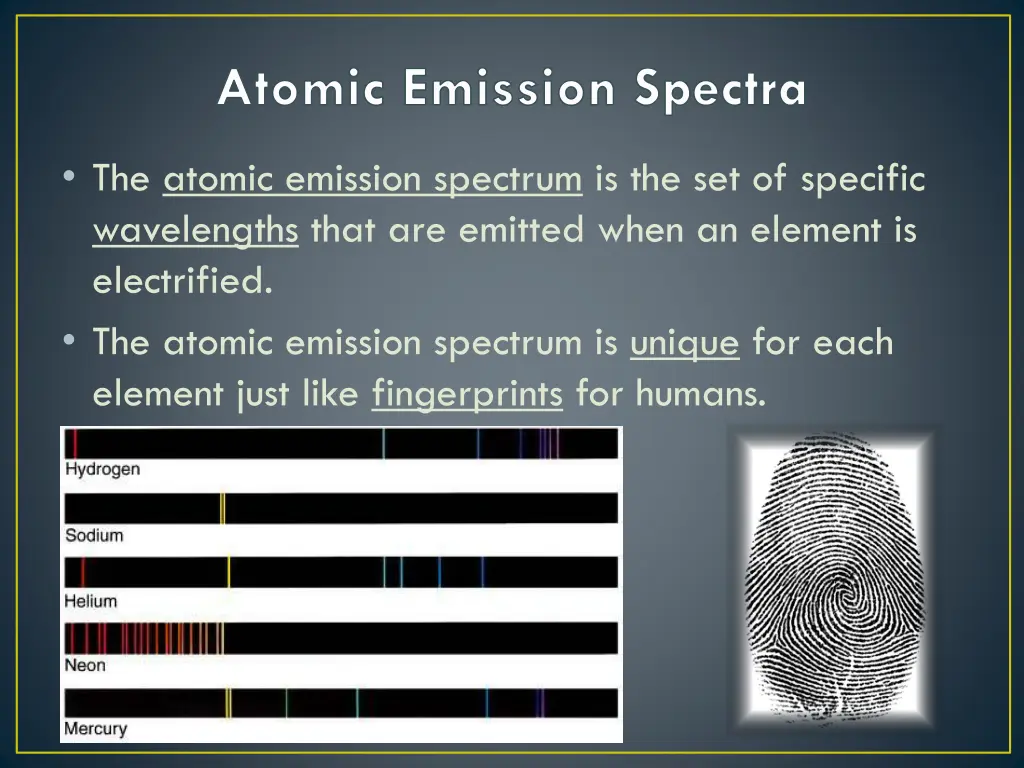 atomic emission spectra