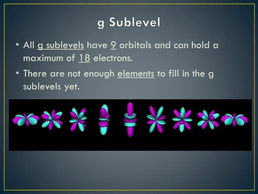 g sublevel