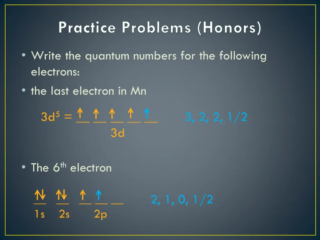 practice problems honors 1