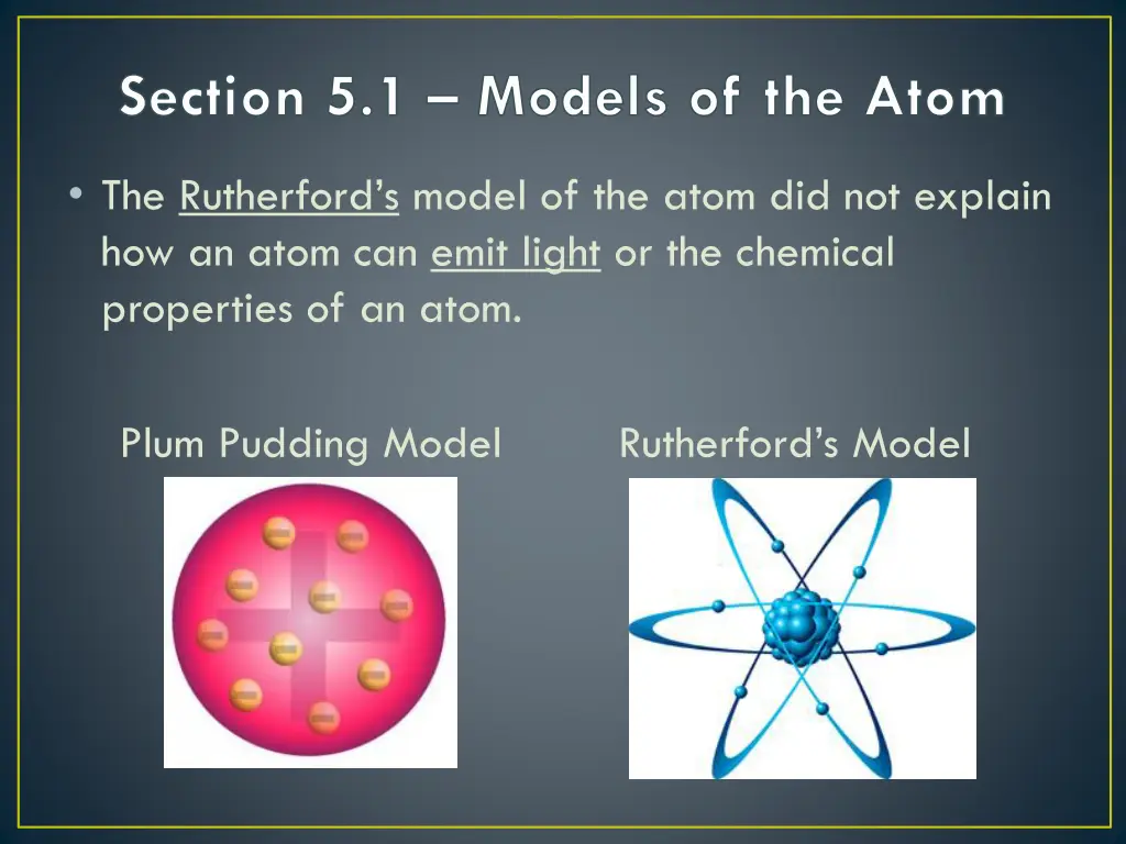 section 5 1 models of the atom