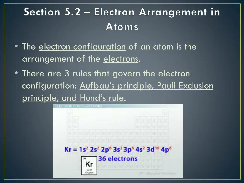 section 5 2 electron arrangement in atoms