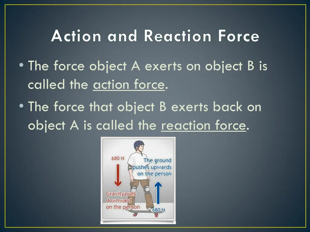 action and reaction force