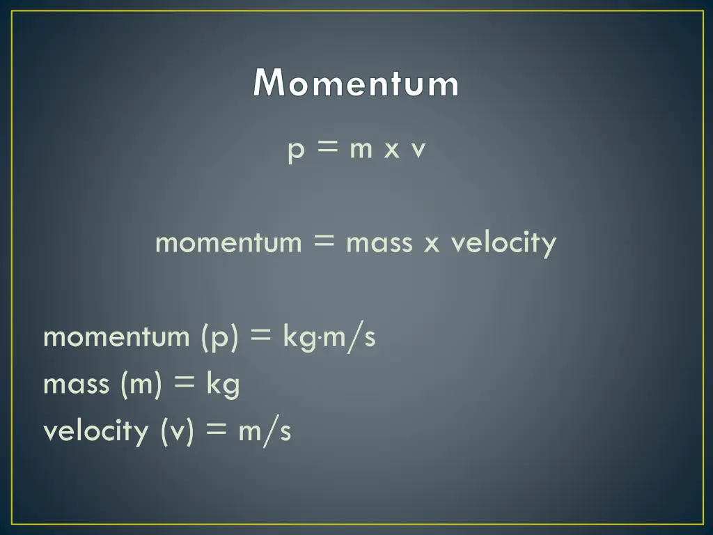 momentum 1
