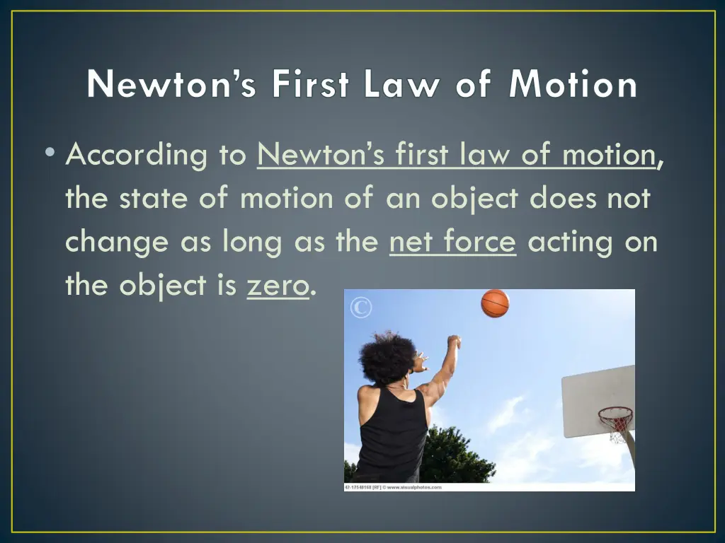 newton s first law of motion