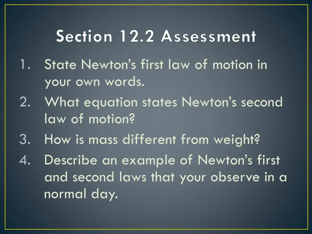 section 12 2 assessment