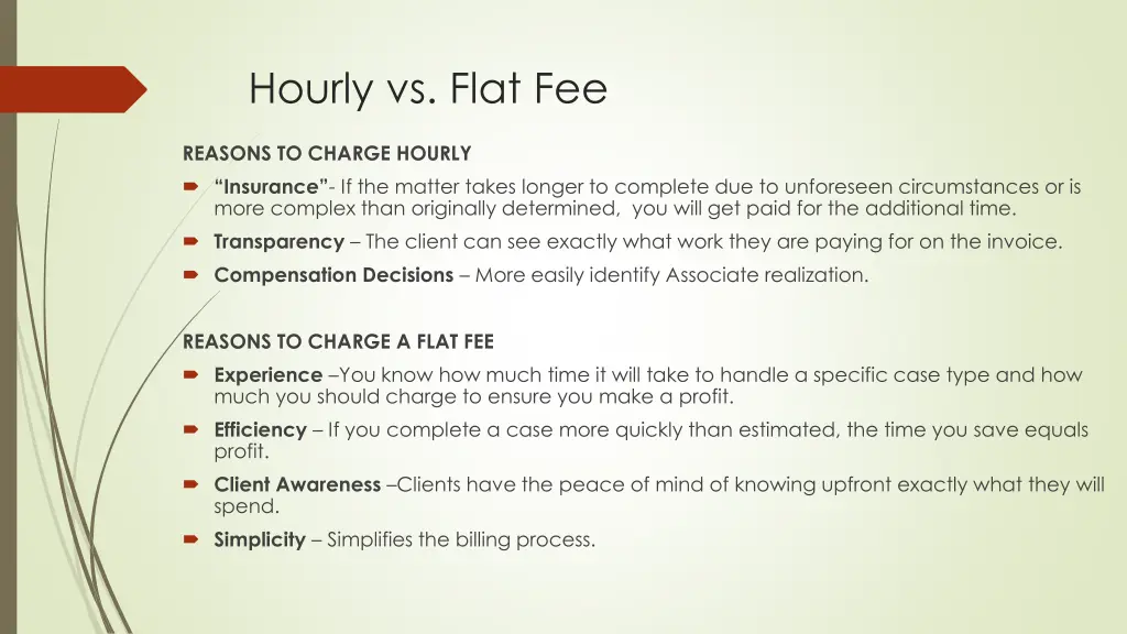 hourly vs flat fee