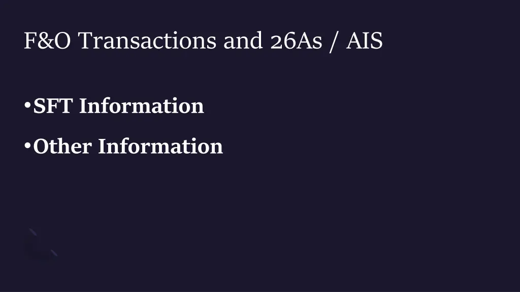 f o transactions and 26as ais