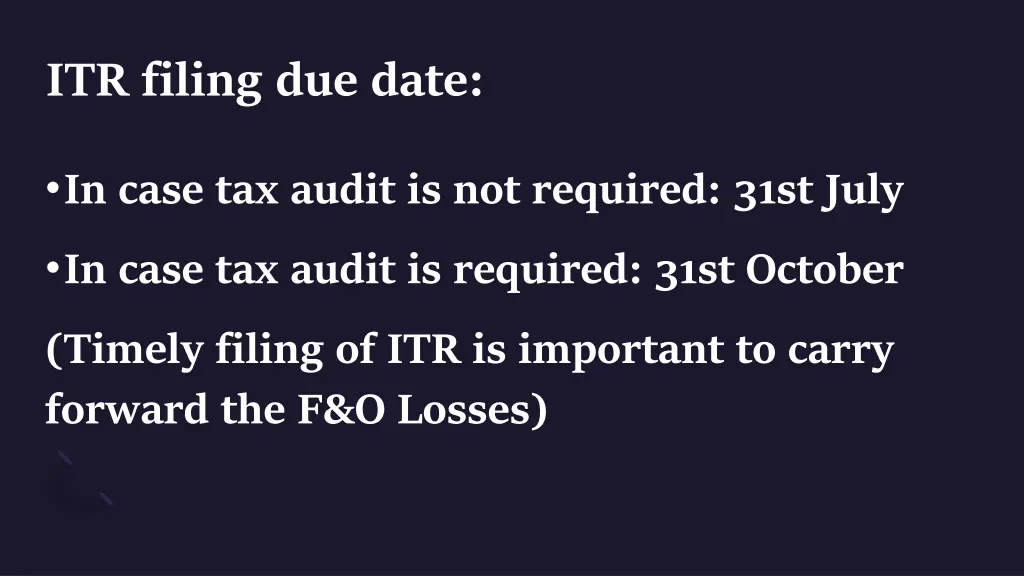 itr filing due date